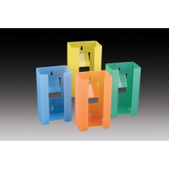 Plasdent SINGLE VERTICAL GLOVE BOX DISPENSER, available in 4 colors : 2-Blue, 3-Yellow, 4-Green & 12-Tangerine